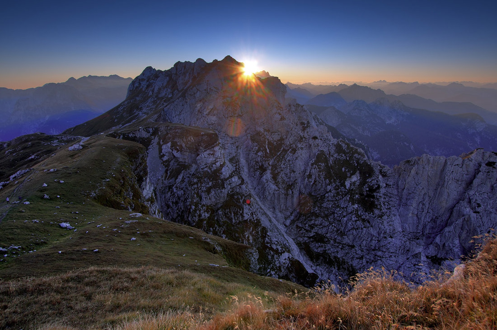 Zahod z Mangartskega sedla by Jure Batagelj
