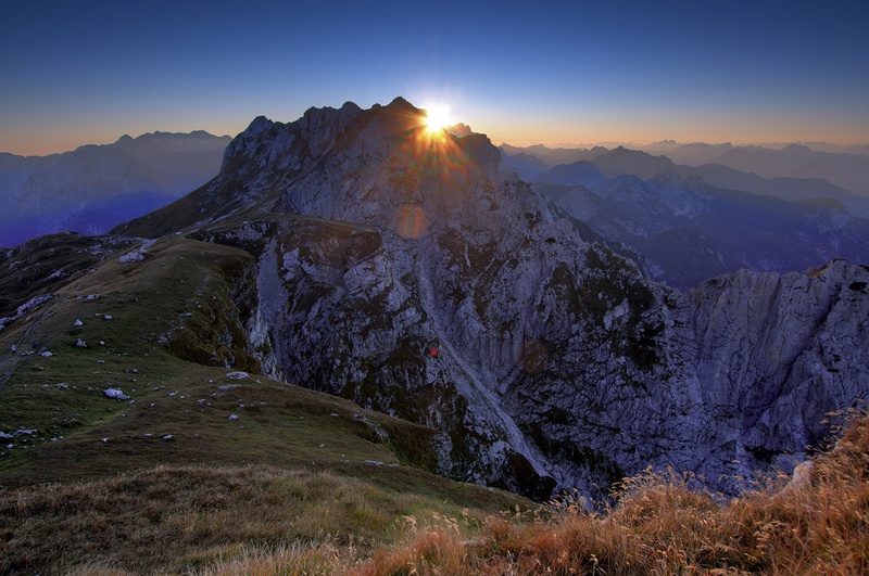 Zahod z Mangartskega sedla by Jure Batagelj