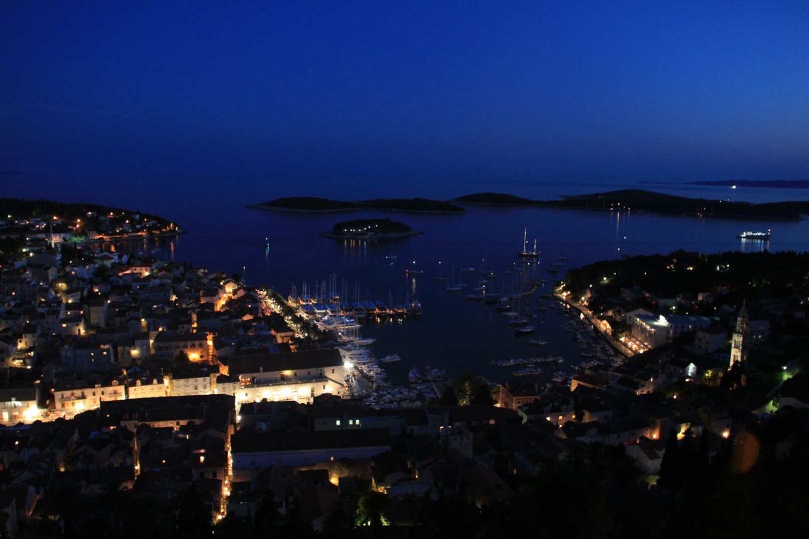 Hvar by night by Aleksander Zupančič