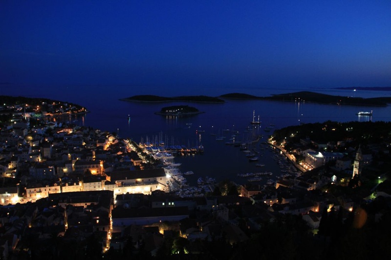 Hvar by night by Aleksander Zupančič