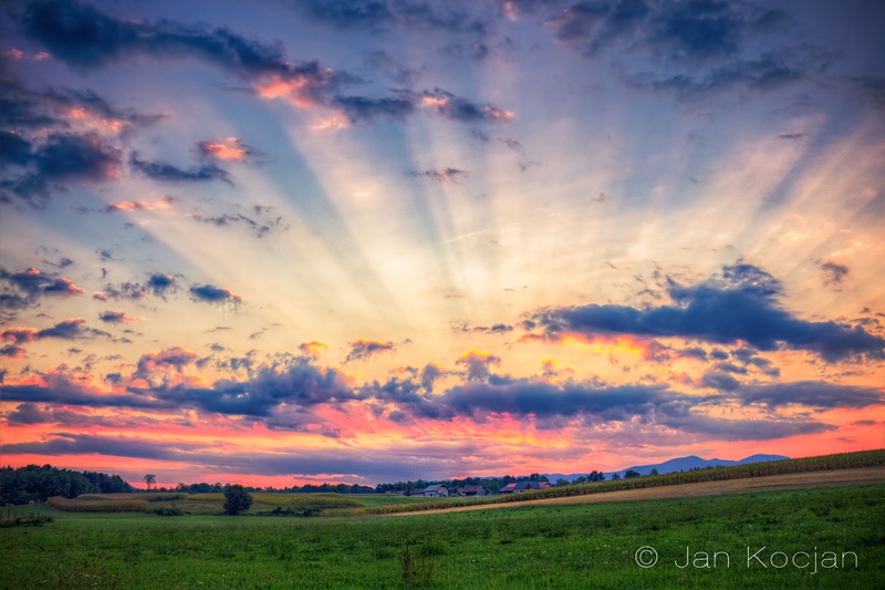 Burning clouds by Jan Kocjan