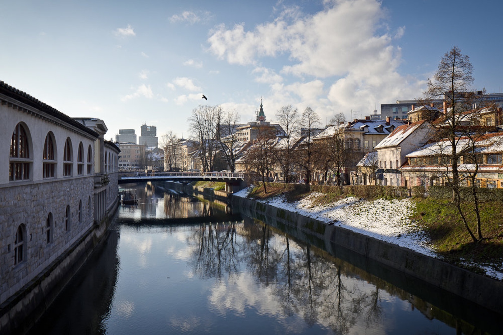 Prvi sneg v Ljubljani by