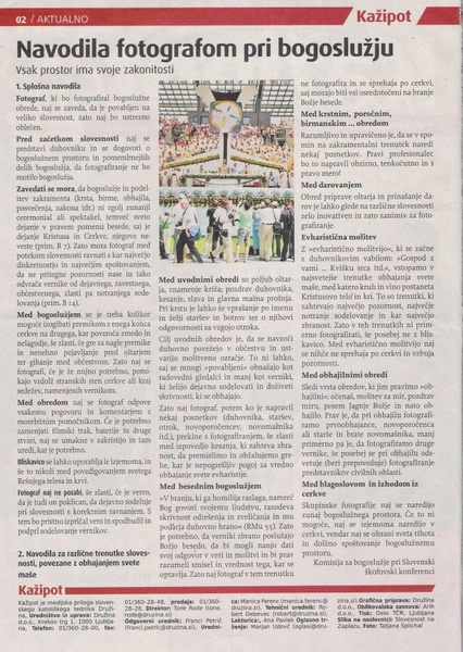 navodila fotografom pri liturgiji by Matjaž Vertuš