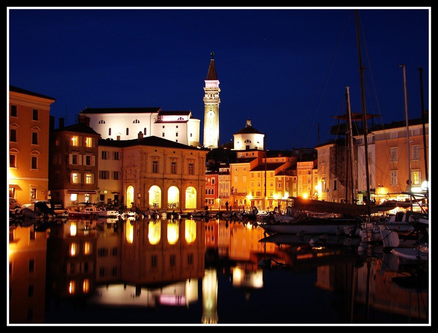 Piran by night by Gregor Črnjač