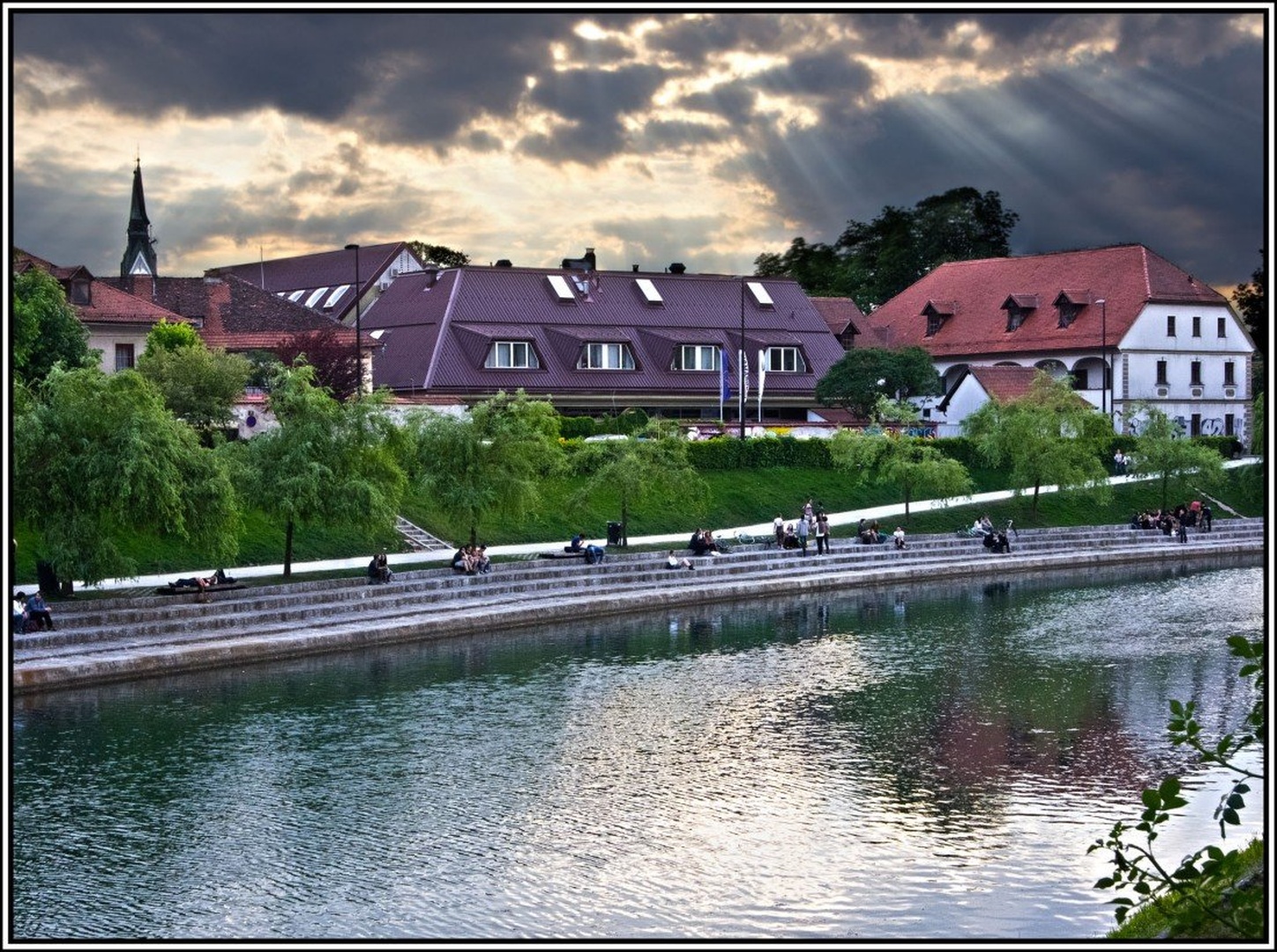Ljubljana in Ljubljanica by Peter Turšič