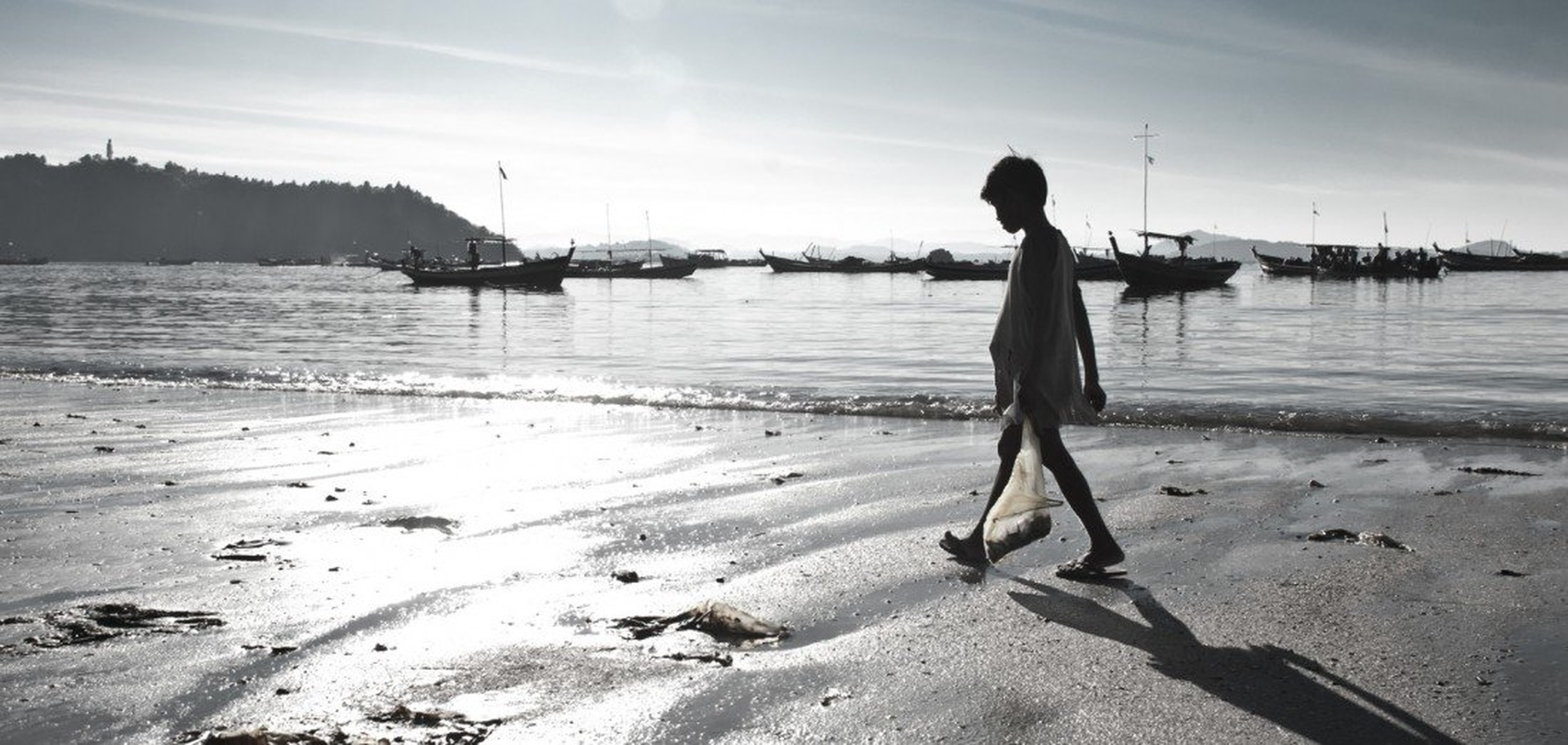 Boy with a bag by Miha Gorjup