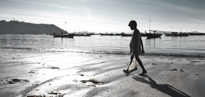 Boy with a bag by Miha Gorjup