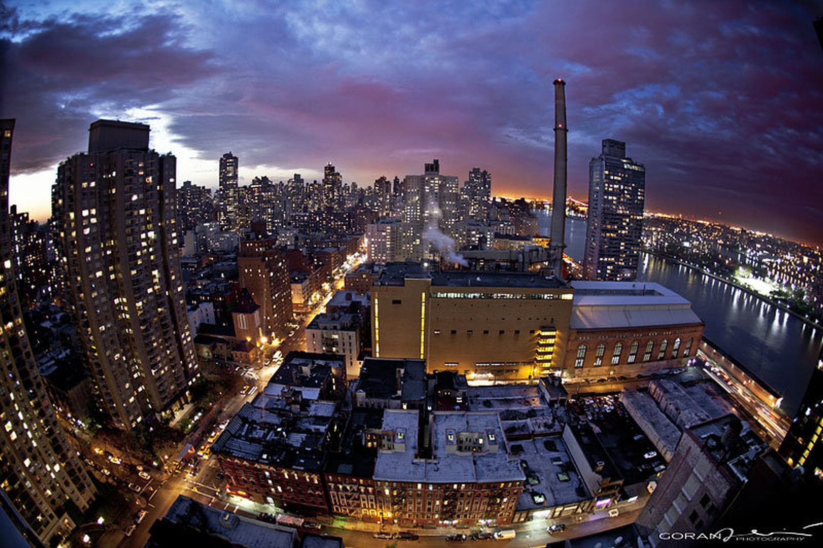 Sunset over Manhattan by Goran Jovic