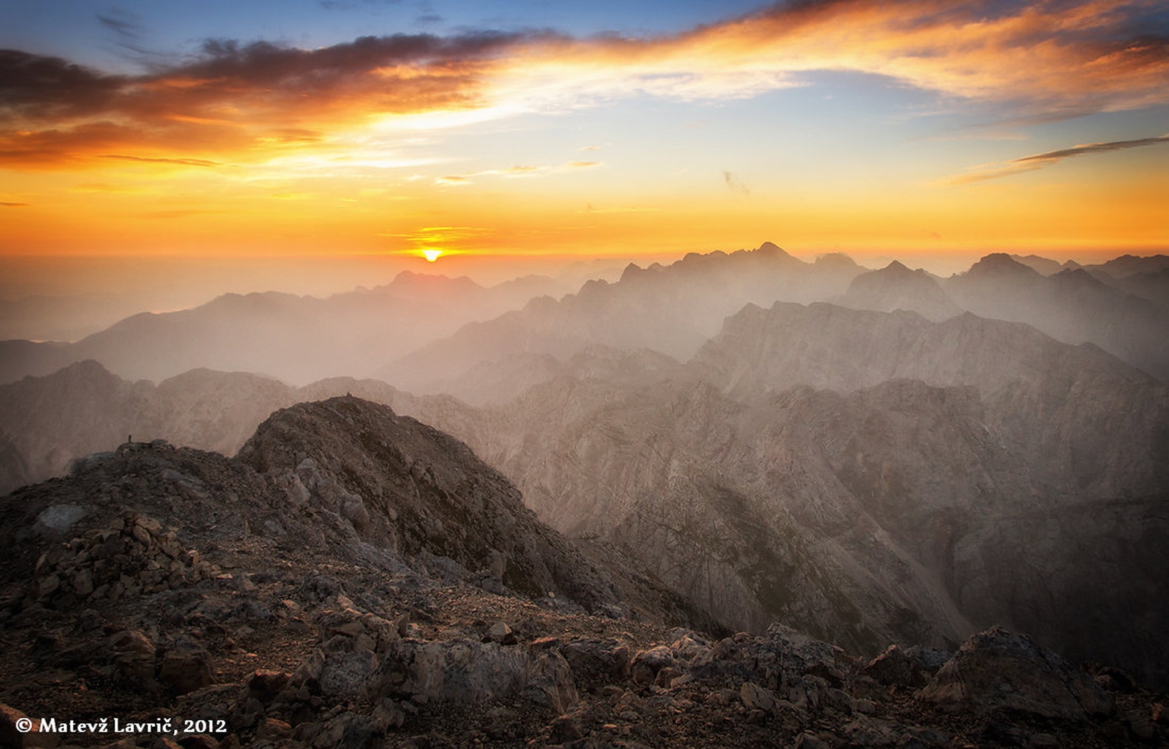 Sunrise Mangart by Matevž Lavrič