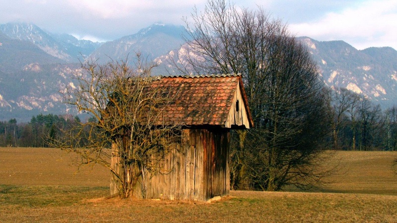 Opuščena hiška na polju by marko podgornik