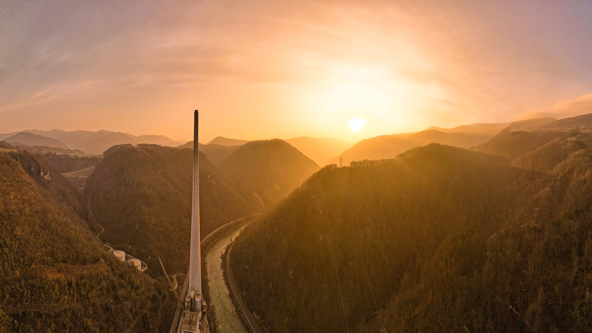 Trbovlje Chimney by Blaž Mastnak