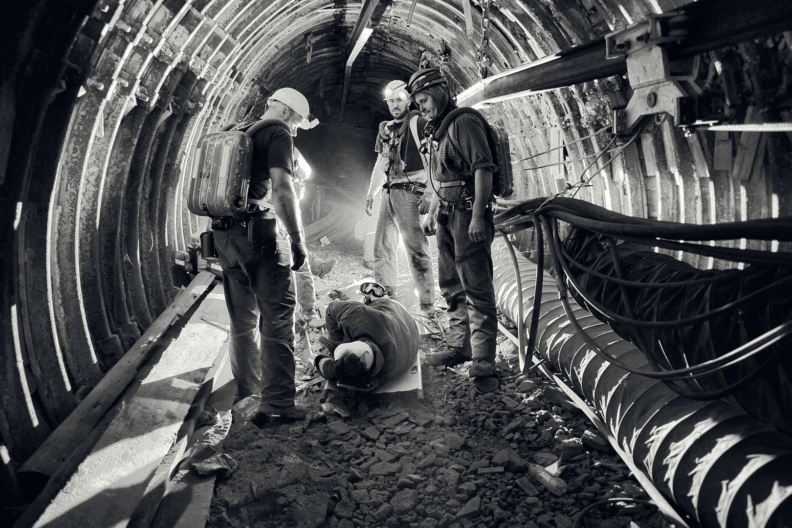 Underground rescue team by aleksander kavčnik