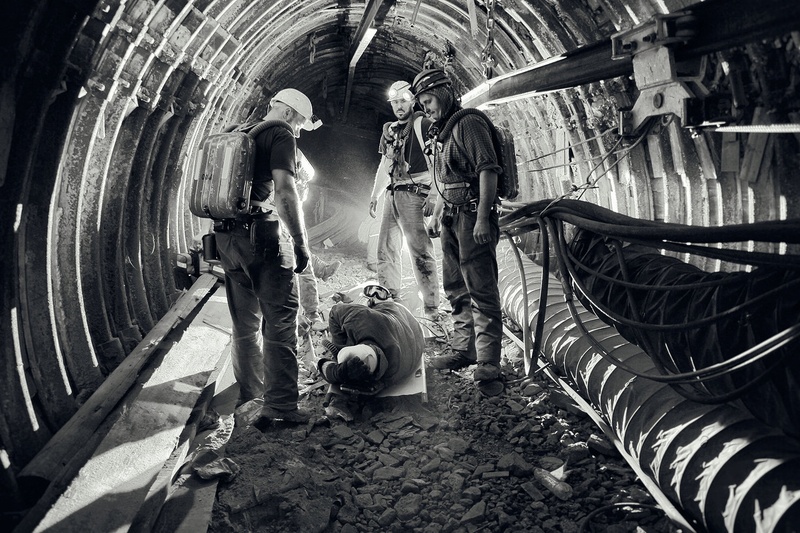 Underground rescue team by aleksander kavčnik