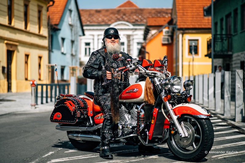 Old biker by aleksander kavčnik